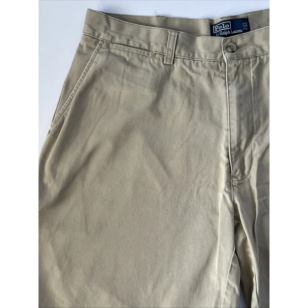 Polo Ralph Lauren Shorts Size 35 Khaki Cotton Prospect Classic Chino Golf Summer